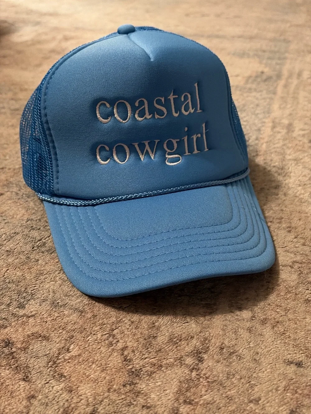 Coastal Cowgirl Blue Trucker Hat